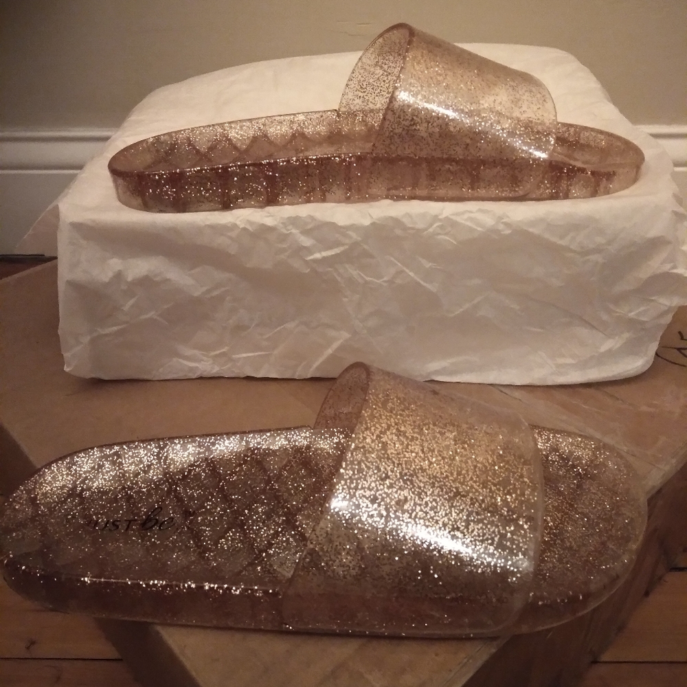 Glittery Slides size 10
